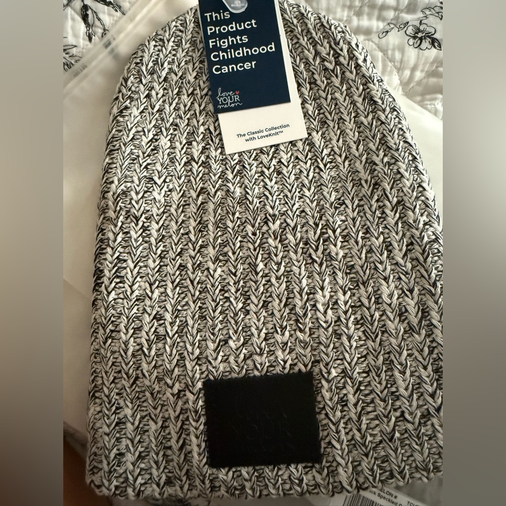 Love Your Melon Black and Gray Knit Hat